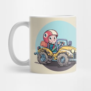 girl in an SUV ready to drive Mug